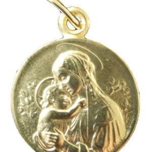Médaille 16mm en Plaqué Or  - VIERGE BOTTICELLI