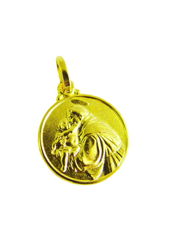 Médaille 18mm en Plaqué Or - ST ANTOINE