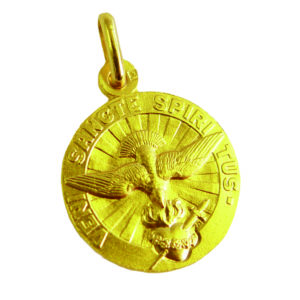 Médaille 18mm en Plaqué Or - ST ESPRIT/TEXTE
