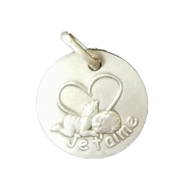 Médaille 16mm en Argent 925 - BEBE D'AMOUR