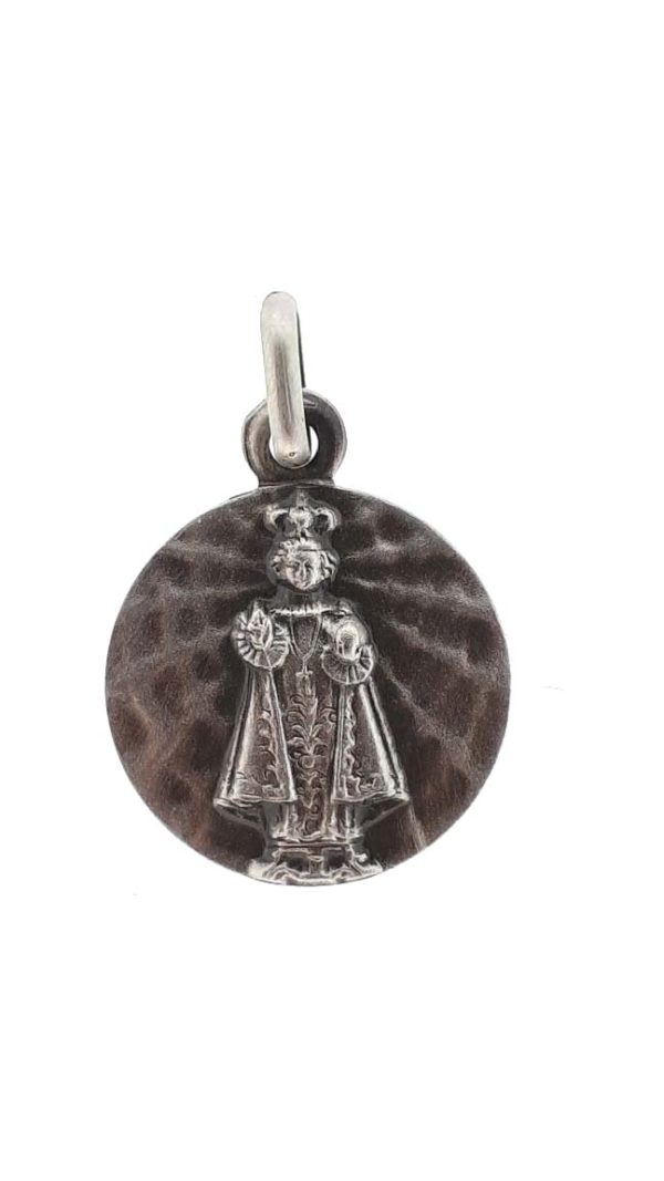 Médaille 17mm en Argent 925 - ENFANT JESUS DE PRAGUE