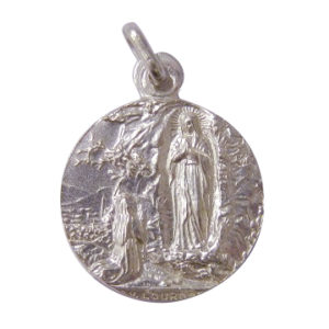 Médaille 18mm en Argent 925 - ND DE LOURDES
