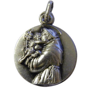 Médaille 15mm en Métal Argenté - SAINT ANTOINE