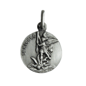 Médaille 15mm en Métal Argenté - SAINT MICHEL