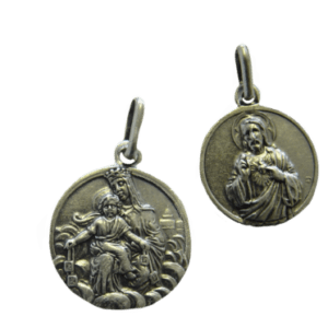 Médaille 15mm en Métal Argenté - SCAPULAIRE