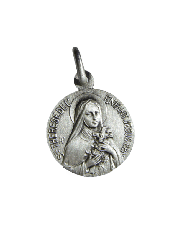 Médaille 15mm en Métal  Argenté - SAINTE THERESE