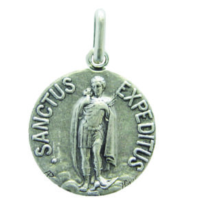 Médaille 18mm en Métal Argenté - SAINT EXPEDIT