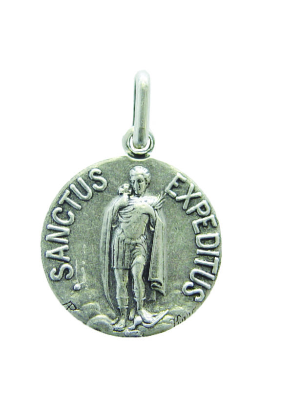 Médaille 18mm en Métal Argenté - SAINT EXPEDIT
