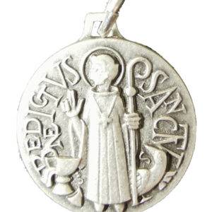 Médaille 18mm en Métal Argenté - BENOIT MODERNE