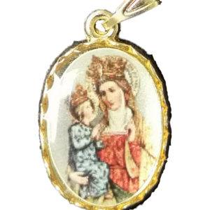 Médaille 20mm en Métal Doré avec Résine  - ANNE DE BEAUPRE