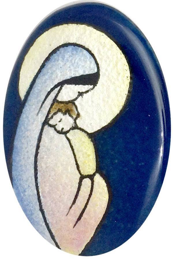 Vierge au cœur 6,4X4,4cm - EMAUX DU LIBAN