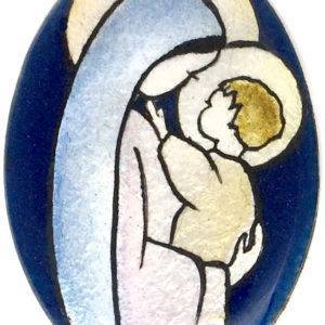 Vierge ovale 8,9X6cm - EMAUX DU LIBAN