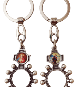 Porte-Clefs Dizainier en Métal - SACRÉ COEUR/CHRISTOPHE
