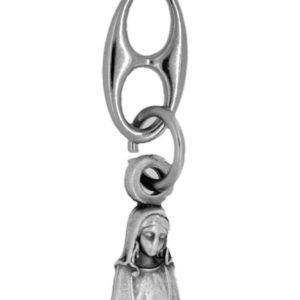 Porte-Clefs Oval en Métal 50mm - VIERGE MIRACULEUSE