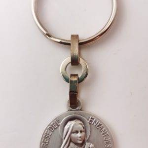 Porte-Clefs en Métal Argenté 25mm - STE THERESE