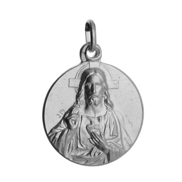 Médaille 17mm en Argent 925 - SACRÉ COEUR