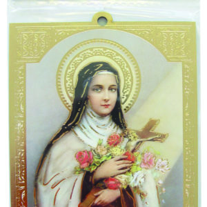 Plaquette Dorée 10x14cm - SAINTE THERESE