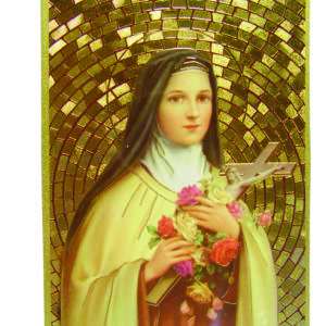 Plaquette Dorée 10x15,5cm - STE THERESE