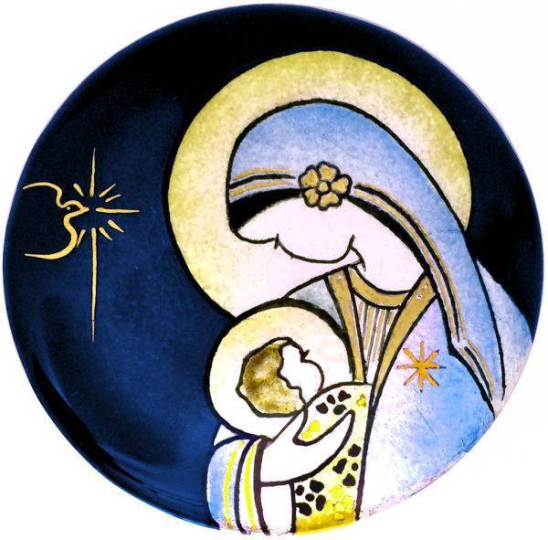 Vierge protectrice D8,3cm - EMAUX DU LIBAN
