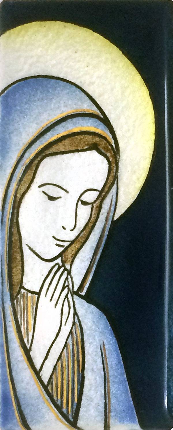 Vierge orante bleu 12X5cm - EMAUX DU LIBAN