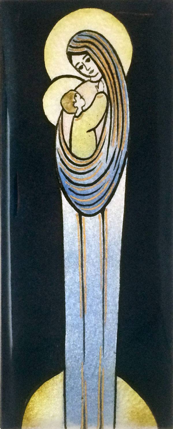 Vierge de l'univers 15,5X6,5cm - EMAUX DU LIBAN
