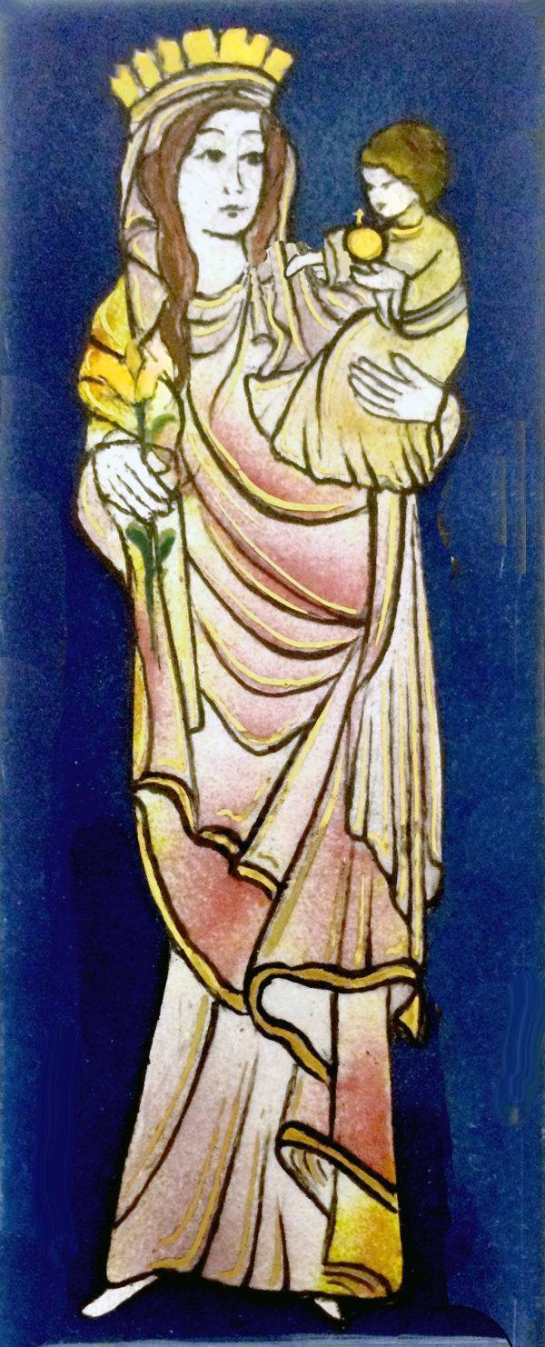 Vierge du pilier 15,5X6,5cm - EMAUX DU LIBAN
