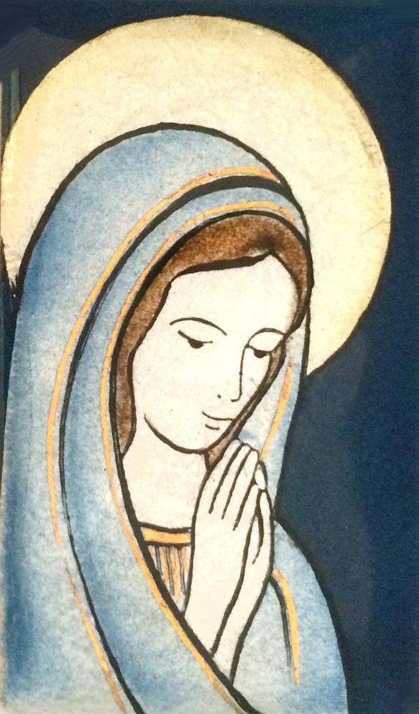 Vierge orante 9,5X5,5cm - EMAUX DU LIBAN