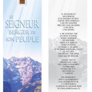 Signet plastifié avec médaille sous sachet- PSAUME 23