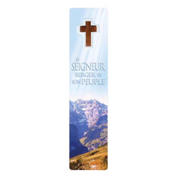 Signet plastifié avec médaille sous sachet- PSAUME 23-anglais