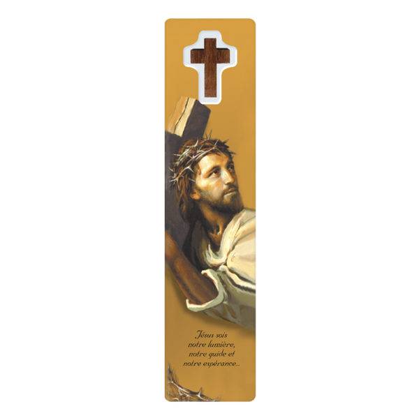 Signet plastifié avec médaille -FACE DE JESUS - Espagnol