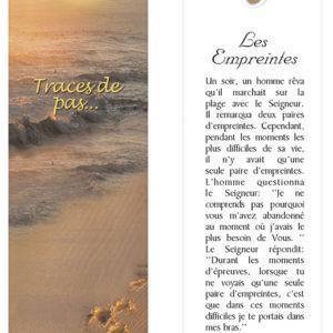 Signet plastifié avec médaille- EMPREINTES DE PAS