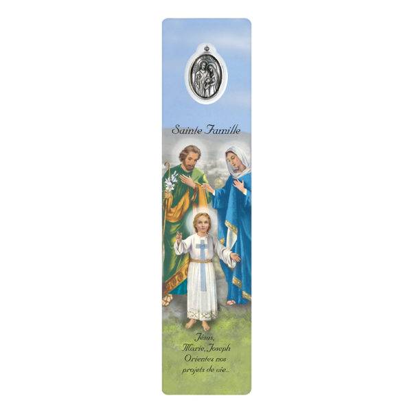Signet plastifié avec médaille -STE FAMILLE- espagnol