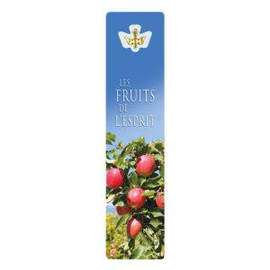 Signet plastifié avec médaille sous sachet-LES FRUITS de L'ESPR-angl.