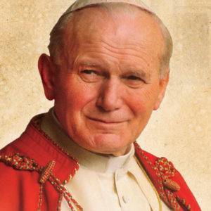 Signet plastifié avec médaille- SAINT JEAN-PAUL II