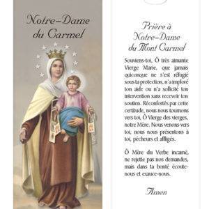Signet plastifié avec médaille- ND DU MONT CARMEL