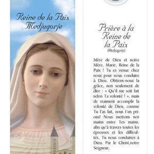Signet plastifié avec médaille- MEDJUGORJE