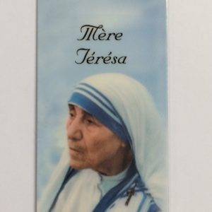Signet plastifié avec médaille- MERE TERESA