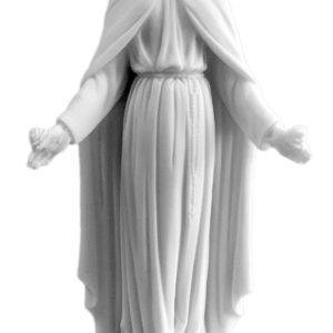 Vierge aux Roses - Statue en albâtre 43cm -Blanche