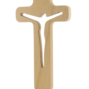 Crucifix en BOIS contemporaine 20x11cm- CHRIST AJOURÉ