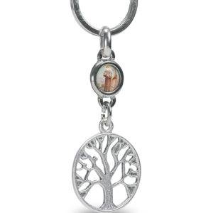 Porte-Clefs métal- Arbre de Vie ajouré- St Benoît