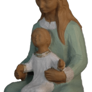 Notre Dame de L'Accueil 15cm polychrome- Pierreline