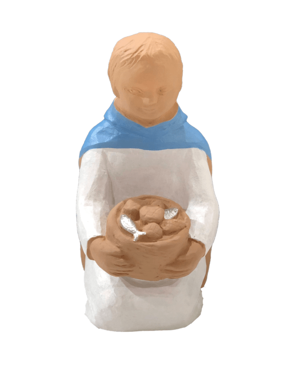 Enfant en Offrande pour Crèche 20cm polychrome- Pierreline