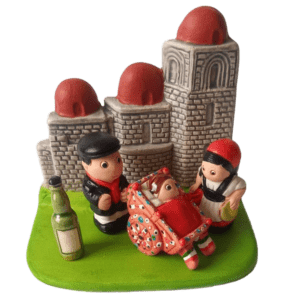 CRECHE en céramique BLOC 8x7cm- SICILE