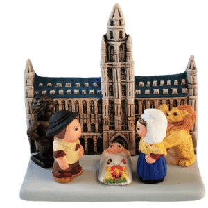 CRECHE en céramique BLOC 8x7cm- BELGIQUE