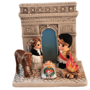 CRECHE en céramique BLOC 8x7cm- TRIOMPHE