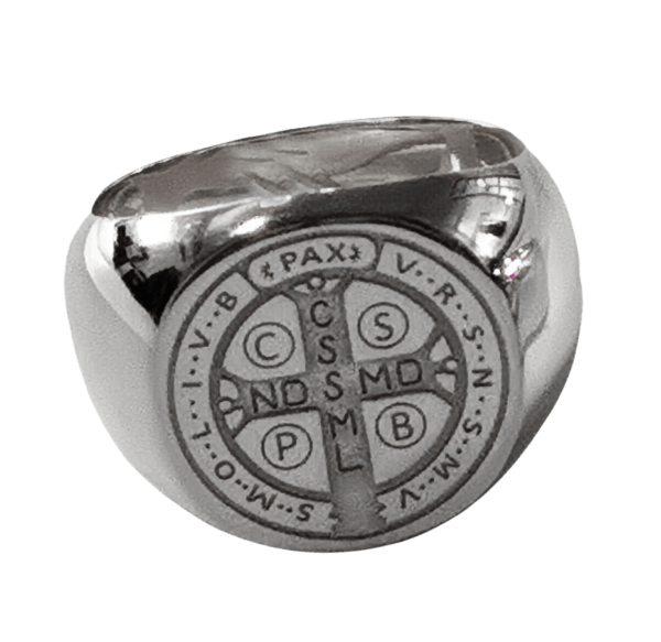 Bague en Plaqué Argent Platine Taille 70 - SAINT BENOÎT