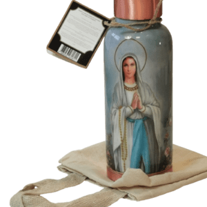 Bouteille en Cuivre 700ml pour Eau Bénite - Notre Dame de Lourdes