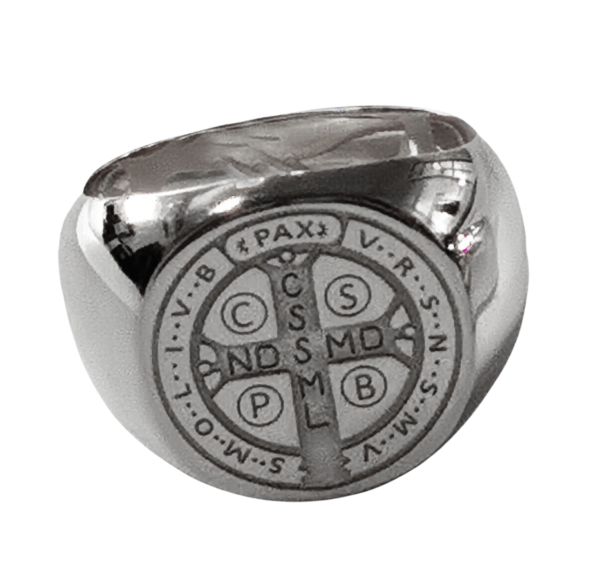 Bague en Plaqué Argent Platine Taille 60 - SAINT BENOÎT