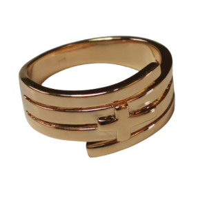 Bague Multi-Rangs en Plaqué Or Taille 50 - CROIX