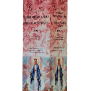 6 étuis Hexagonaux de 20 bâtons d'Encens - Vierge Miraculeuse - Rose